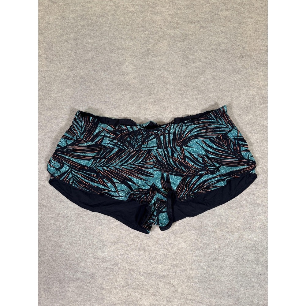 Lululemon Running Shorts Womens 6 Blue Tropical Lined Split Hem 3 In Athletic